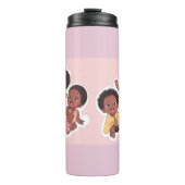 Schattige zoete chocoladebaby's thermosbeker (Voorkant)
