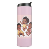 Schattige zoete chocoladebaby's thermosbeker (Gedraaid links)