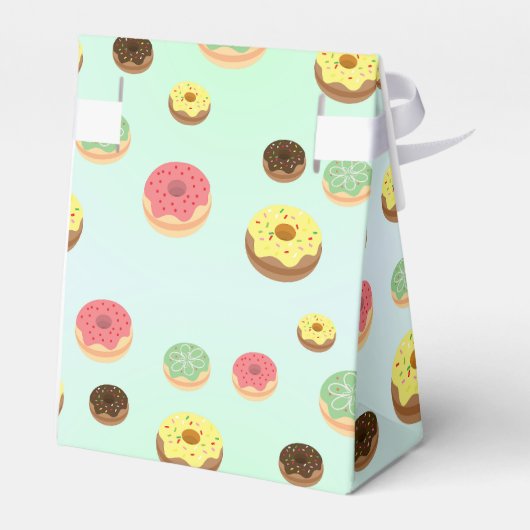 schattige zoete donuts Verjaardagsfeestje Girly pa Bedankdoosjes (Achterkant)