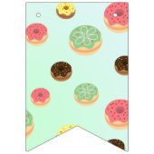 schattige zoete donuts Verjaardagsfeestje Girly pa Vlaggetjes (Eerste vlag)