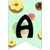 schattige zoete donuts Verjaardagsfeestje Girly pa Vlaggetjes (Derde vlag)