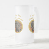 Schattige zoete labrador canine puppy dog matglas bierpul (Voorkant rechts)