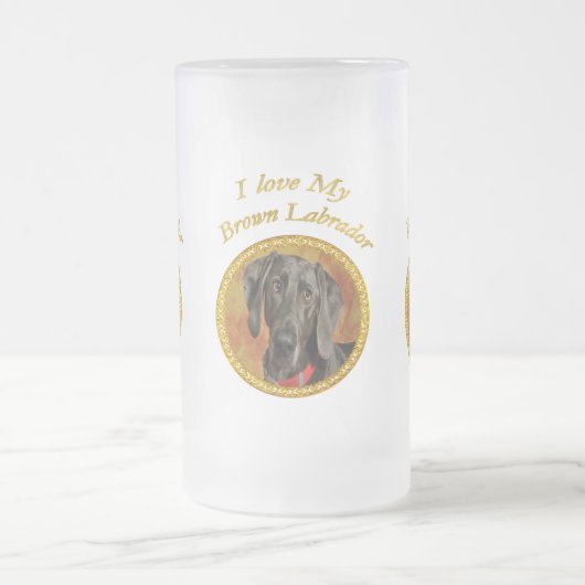 Schattige zoete labrador canine puppy dog matglas bierpul (Center)