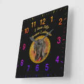 Schattige zoete labrador canine puppy dog vierkante klok (Hoek)