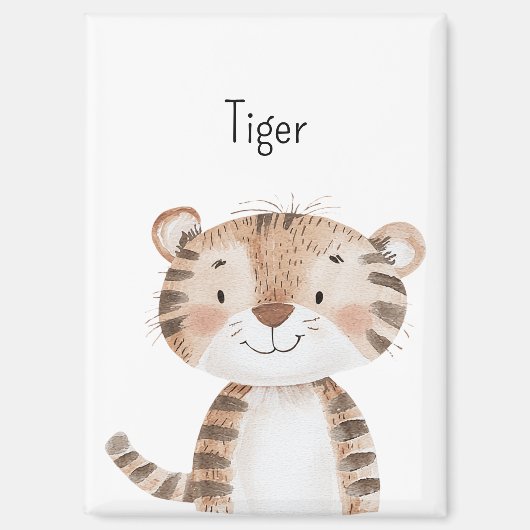 Schattige Zoete Tijger Dier Magneet (Voorkant)