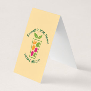 Schattige Zoete yoghurt Smoothies fruit Sapbar win Visitekaartje