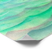 Schattige Zoete Zeemeermin en Vis Fantasie Kunst Poster (Hoek)