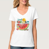 schattige zoete zomertijd watermeloen t-shirt (Voorkant)