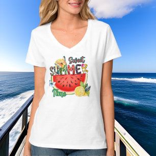 schattige zoete zomertijd watermeloen t-shirt