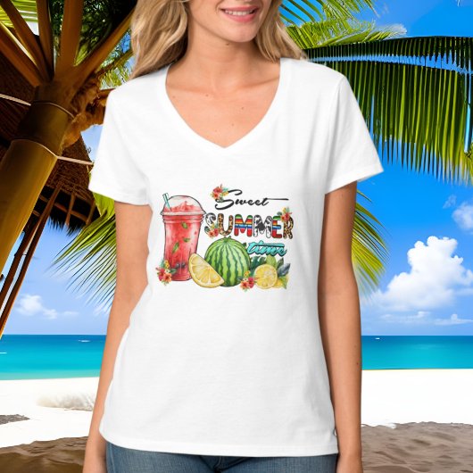 schattige zoete zomertijd watermeloen t-shirt
