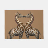 Schattige zogende Giraffes Deurmat (Voorkant)