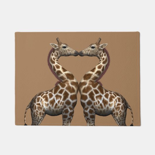Schattige zogende Giraffes Deurmat (Voorkant)