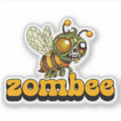Schattige Zombie Bij Sticker (Voorkant)