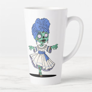 Schattige Zombie Cubaanse Meisje Latte Mok