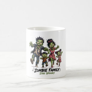 Schattige Zombie Familie Blijf Griezelen Koffiemok