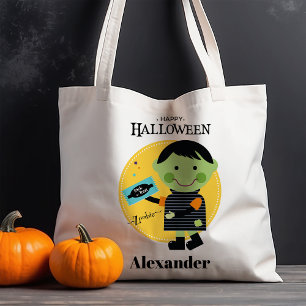 Schattige Zombie Persoonlijke Trick or Treat Hallo Tote Bag