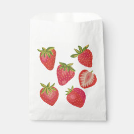 Schattige zomer aardbei bedankzakje