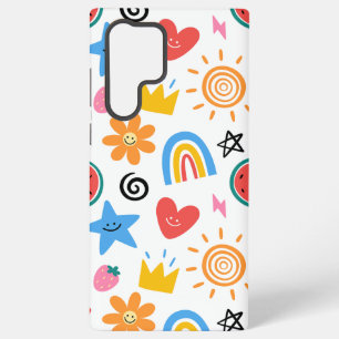 Schattige Zomer Doodles Fantasievolle Naadloos Pat Samsung Galaxy Hoesje