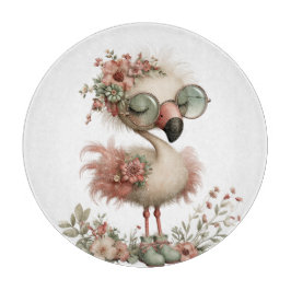SCHATTIGE ZOMER FLAMINGO MET BLOEMEN SNIJPLANK