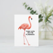 Schattige Zomer Inspirerend Roze Flamingo Briefkaart (Staand voorkant)