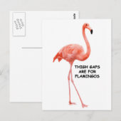 Schattige Zomer Inspirerend Roze Flamingo Briefkaart (Voorkant / Achterkant)