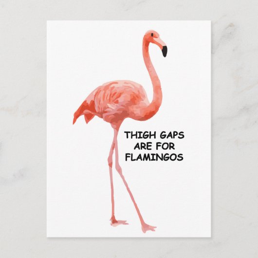 Schattige Zomer Inspirerend Roze Flamingo Briefkaart (Voorkant)