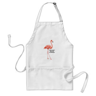 Schattige Zomer Inspirerend Roze Flamingo Standaard Schort