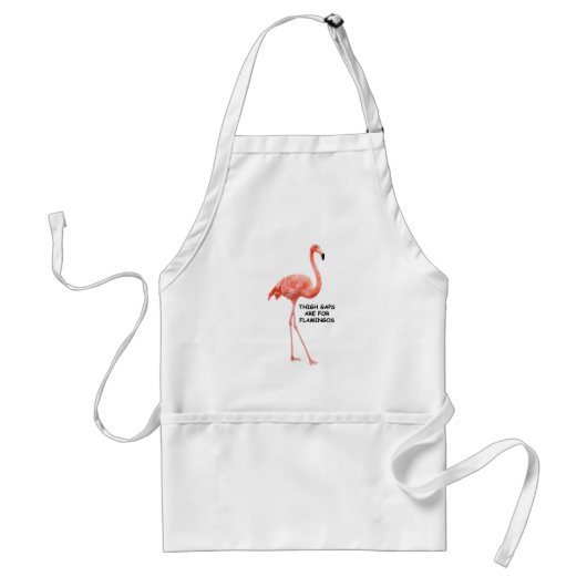 Schattige Zomer Inspirerend Roze Flamingo Standaard Schort (Voorkant)