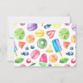 Schattige Zomer Tropische Tutti Fruitti Fruit Verj Bedankkaart (Achterkant)