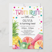 Schattige zomer TWO-tti Fruitti Fruit 2de verjaard Kaart (Voorkant)
