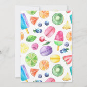 Schattige zomer TWO-tti Fruitti Fruit 2de verjaard Kaart (Achterkant)