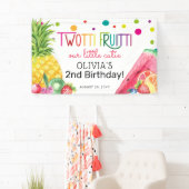 Schattige zomer TWO-tti Fruitti Fruit 2de verjaard Spandoek (Insitu)