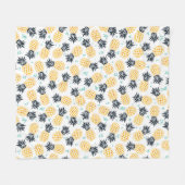 Schattige zomerananaspatroon fleece deken (Voorkant (Horizontaal))