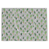 Schattige zomercactus patroon groot cadeauzakje (Voorkant)