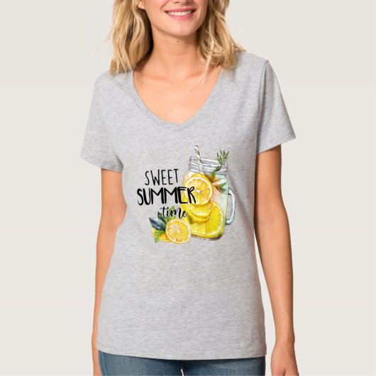 schattige zomercitroenhulp t-shirt (Voorkant)