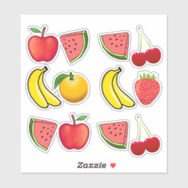 Schattige zomerfruit - Stickers voor kinderen op s