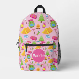 Schattige zomerkamp patroon bedrukte rugzak