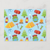 Schattige zomerkamp patroon briefkaart (Voorkant)