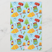 Schattige zomerkamp patroon briefpapier (Achterkant)