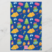 Schattige zomerkamp patroon briefpapier (Achterkant)