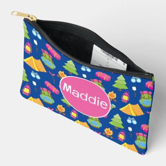 Schattige zomerkamp patroon etui (Open)