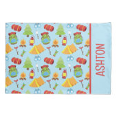 Schattige zomerkamp patroon kussensloop (Achterkant)