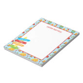 Schattige zomerkamp patroon notitieblok (Linkerzijde)