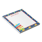 Schattige zomerkamp patroon notitieblok (Schuin)