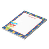 Schattige zomerkamp patroon notitieblok (Linkerzijde)