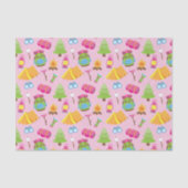 Schattige zomerkamp patroon tissuepapier (Voorkant)