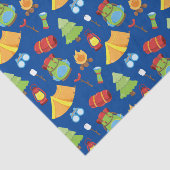 Schattige zomerkamp patroon tissuepapier (Detail)