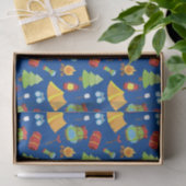 Schattige zomerkamp patroon tissuepapier (Geschenk)