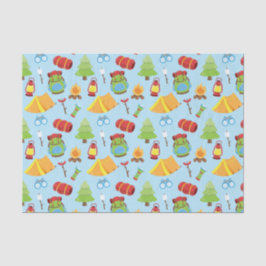 Schattige zomerkamp patroon tissuepapier