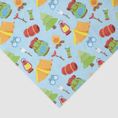 Schattige zomerkamp patroon tissuepapier (Detail)